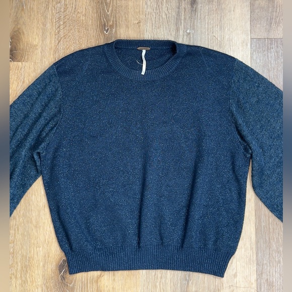 Free People Blue Sparkle Sweater ✨⭐️💖 - Picture 6 of 16
